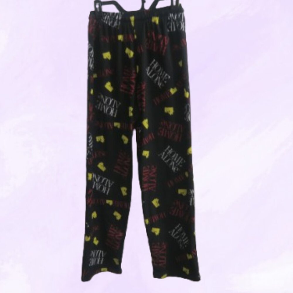 Home Alone Men's Christmas Home Alone pj pajama bottoms in black, red and yellow